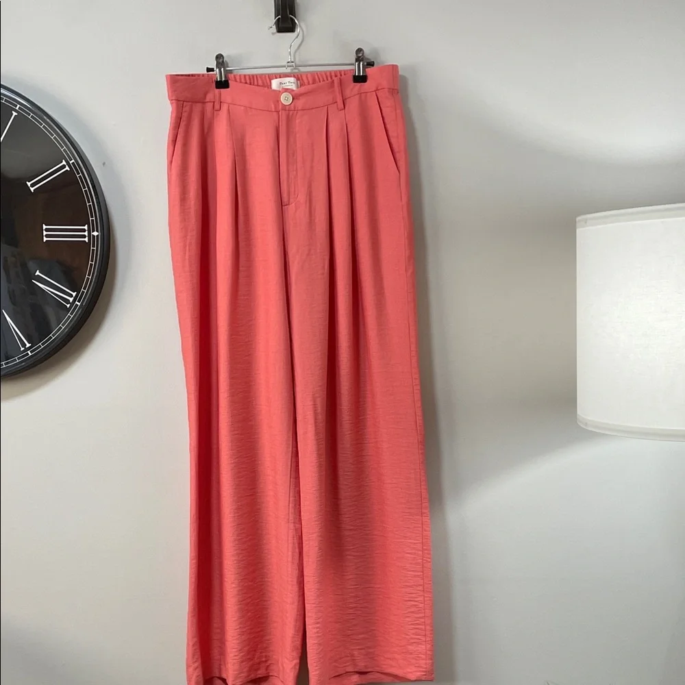 Part Two Sibille Wide-Leg Coral Pants in Porcelain Rose - Picture 7 of 15